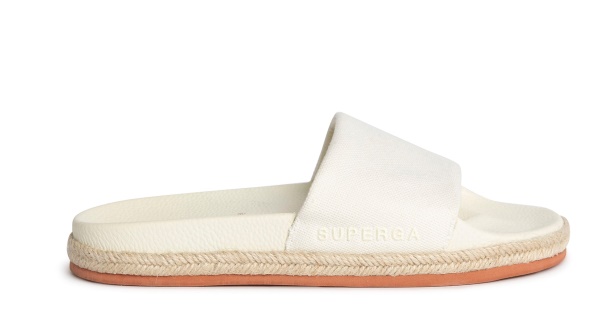 CA Superga 1908 Slides Organic Canvas Rope Red Beet