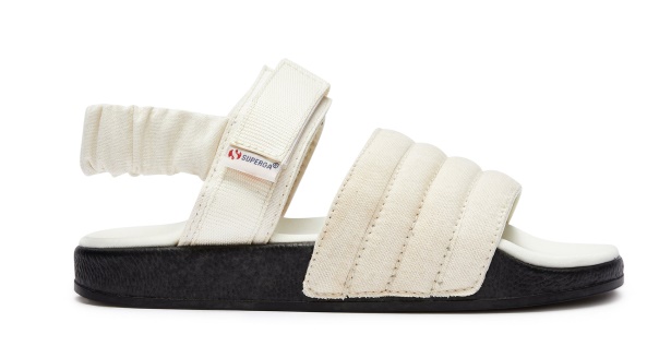 CA Superga 1911 Sandal Quilted Organic Ca Natural Beige-Black