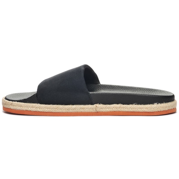 CA Superga 1908 Slides Organic Canvas Rop Black