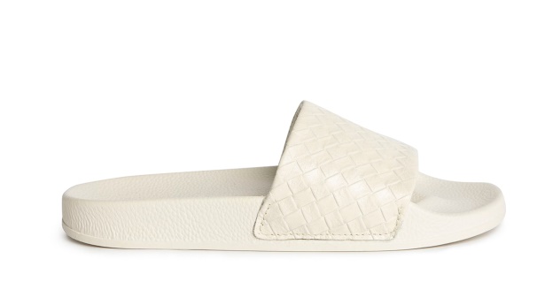 CA Superga 1908 Slides Woven Leather White