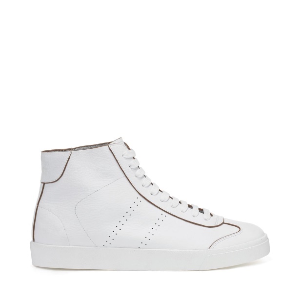 CA Superga 2871 Club S Raw Cut Leather White Orange Dusty
