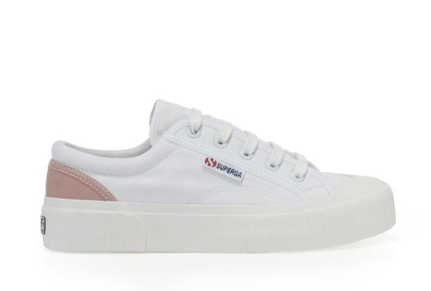 CA Superga 2630 Stripe Padded White-Pink Dusty