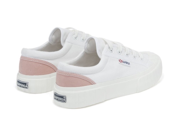 CA Superga 2630 Stripe Padded White-Pink Dusty