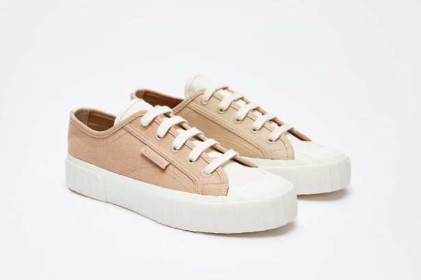 CA Superga 2630 Organic Canvas Natural Dy Weeds-Pink Magenta Leaves