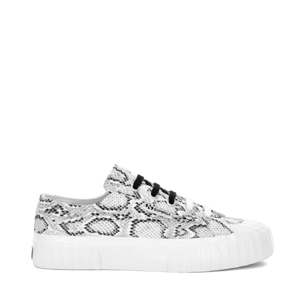 CA Superga 2630 Stripe Snake White Black Snake