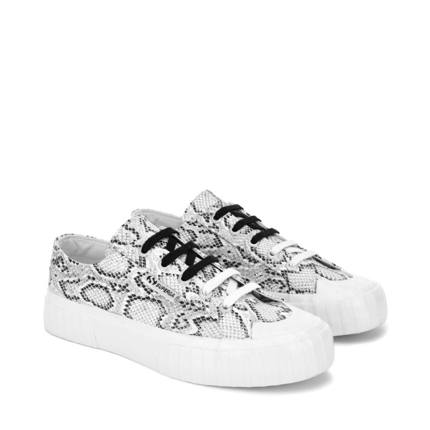 CA Superga 2630 Stripe Snake White Black Snake