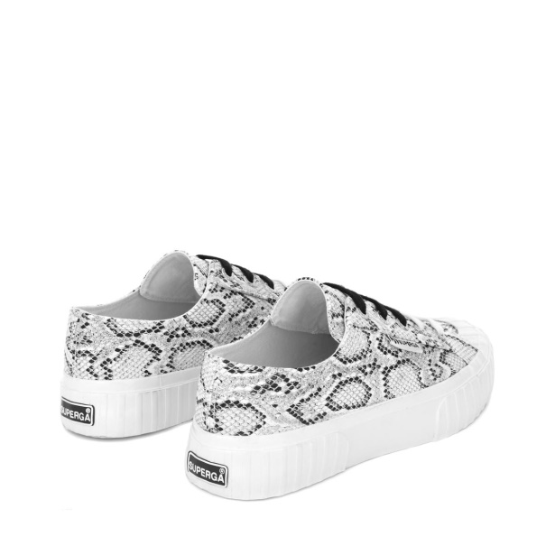 CA Superga 2630 Stripe Snake White Black Snake