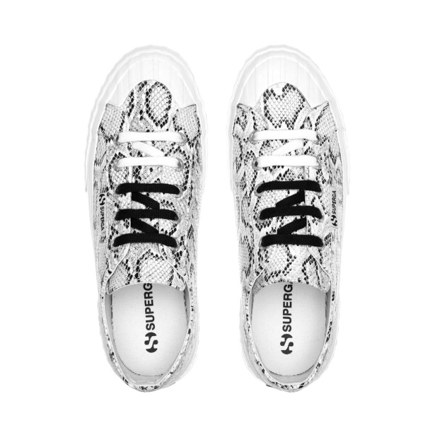 CA Superga 2630 Stripe Snake White Black Snake