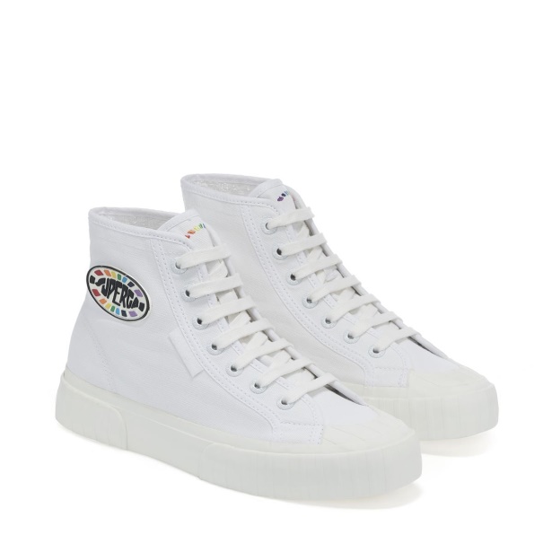 CA Superga 2696 Stripe Multicolor Logo White Multicolor