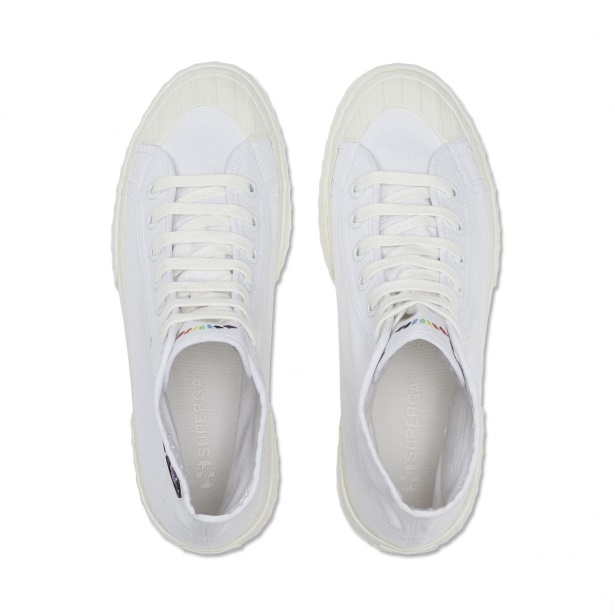 CA Superga 2696 Stripe Multicolor Logo White Multicolor
