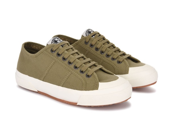 CA Superga 2390 Military 7 Eyelets Green Tortora-White