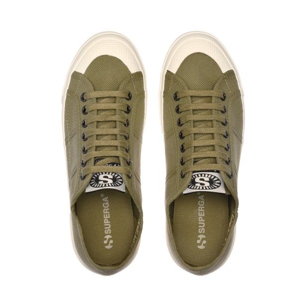 CA Superga 2390 Military 7 Eyelets Green Tortora-White