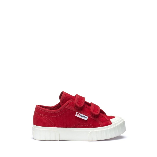 CA Superga 2630 Kids Stripe Straps Red Flame