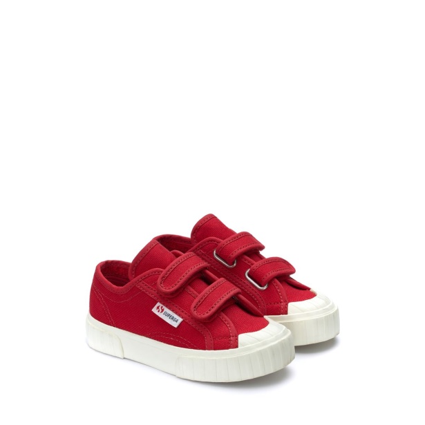 CA Superga 2630 Kids Stripe Straps Red Flame