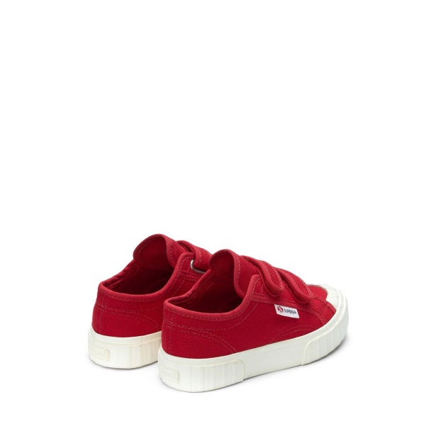 CA Superga 2630 Kids Stripe Straps Red Flame