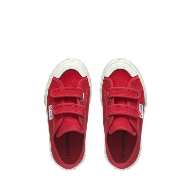 CA Superga 2630 Kids Stripe Straps Red Flame