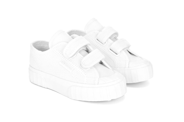CA Superga 2630 Kids Stripe Straps Total White-White