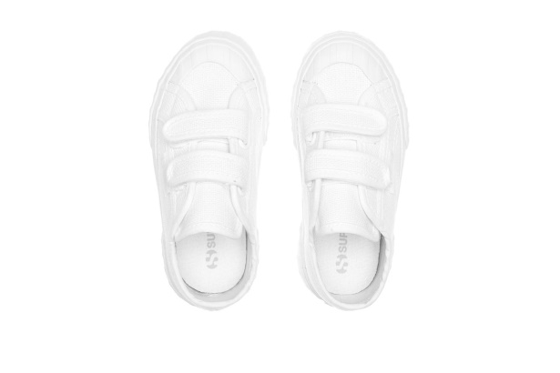 CA Superga 2630 Kids Stripe Straps Total White-White