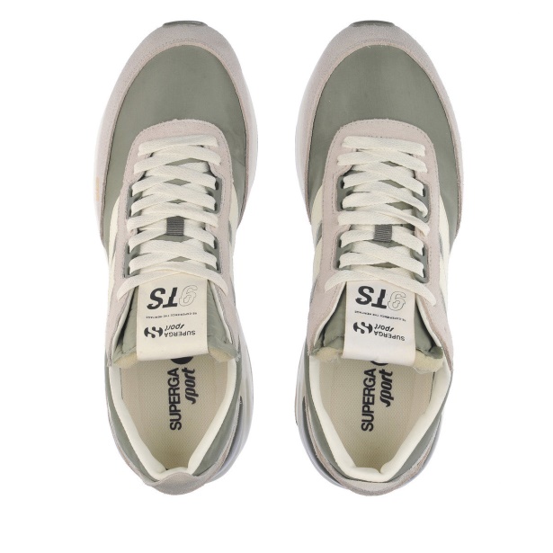 CA Superga 4089 Training 9Ts Slim Beige Gesso-Green Safari-White