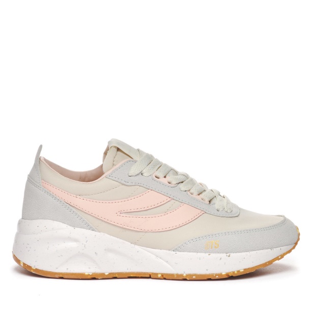 CA Superga 4089 Training 9Ts Slim Vegan Faux Leather Beige Gesso-Grey Lt-Pink Ish-B