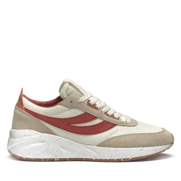 CA Superga 4089 Training 9Ts Slim Vegan Faux Leather Brown Reddish-Orange Dusty-Gre