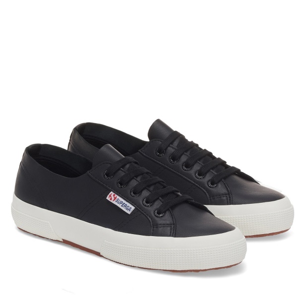CA Superga 2750 Unlined Nappa Black-F Avorio
