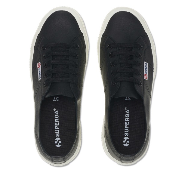 CA Superga 2750 Unlined Nappa Black-F Avorio