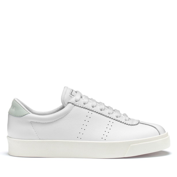 CA Superga 2843 Club S Comfort Leather White-Azure Ice-F Avorio