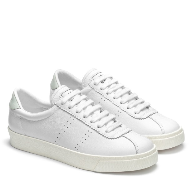 CA Superga 2843 Club S Comfort Leather White-Azure Ice-F Avorio