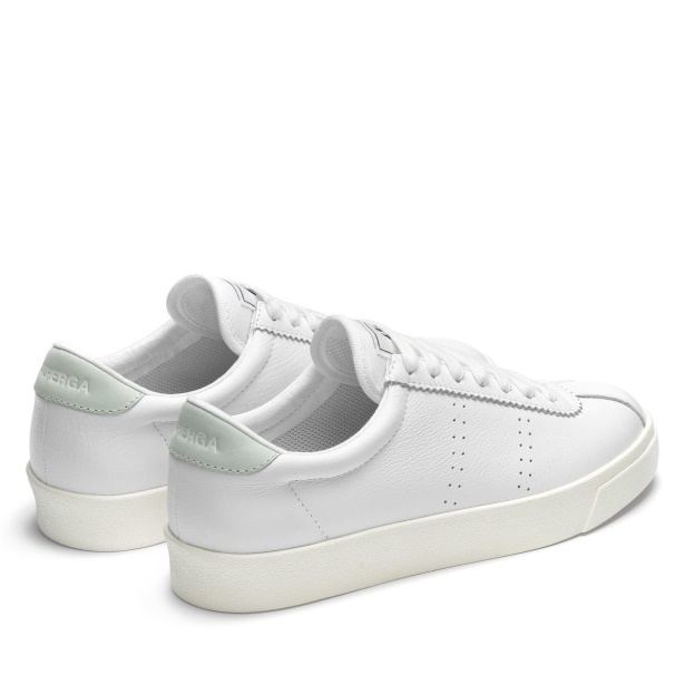 CA Superga 2843 Club S Comfort Leather White-Azure Ice-F Avorio