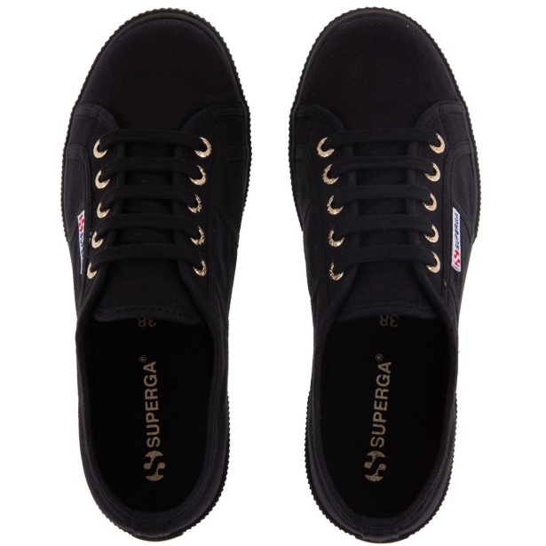 CA Superga 2950 Cotu Black-Pale Gold