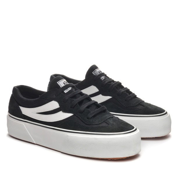 CA Superga 3041 Revolley Colourblock Platform Black-White