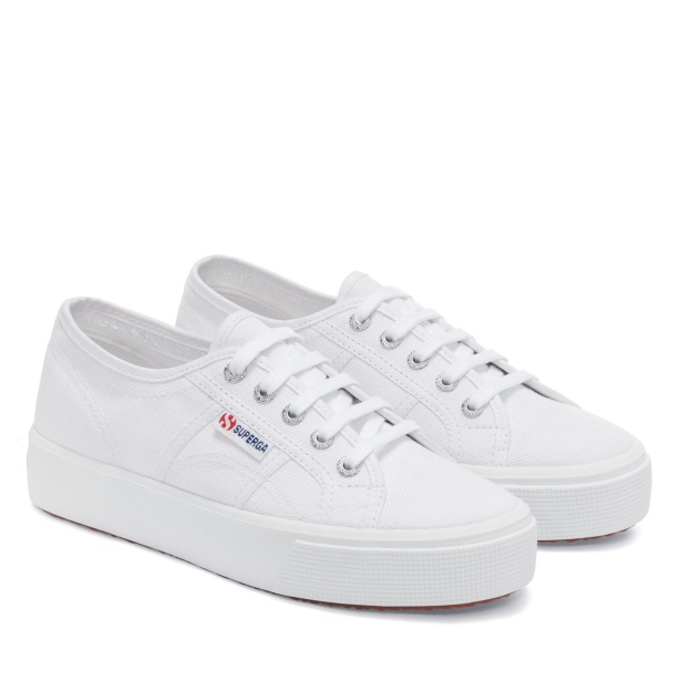 2730 Mid Platform White CA Superga