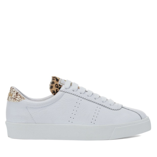 CA Superga 2843 Club S Calfhair Details White Spots Leopard