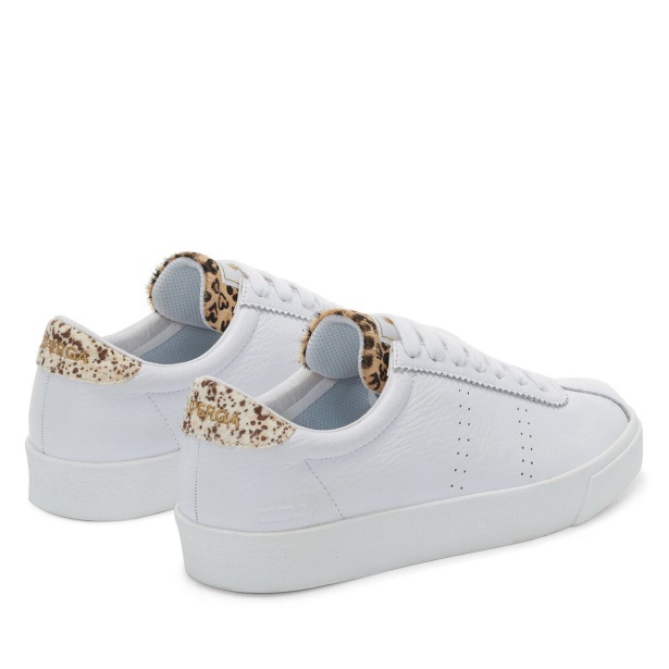 CA Superga 2843 Club S Calfhair Details White Spots Leopard
