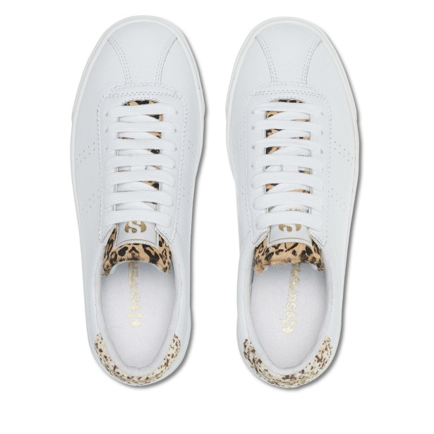 CA Superga 2843 Club S Calfhair Details White Spots Leopard