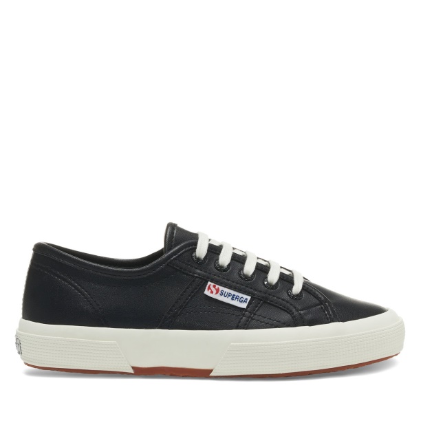 CA Superga 2750 Vegan Leather Black-White Avorio