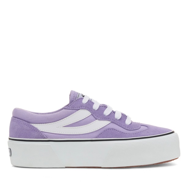 CA Superga 3041 Revolley Colourblock Platform Violet Lilla-White