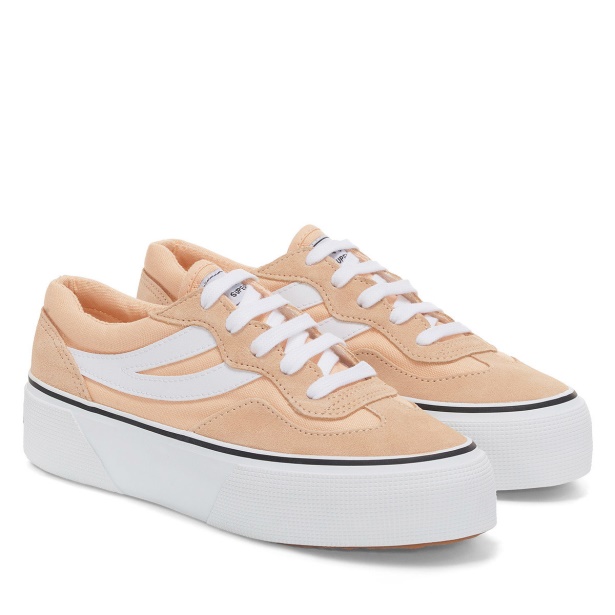 CA Superga 3041 Revolley Colourblock Platform Pink Peach-White