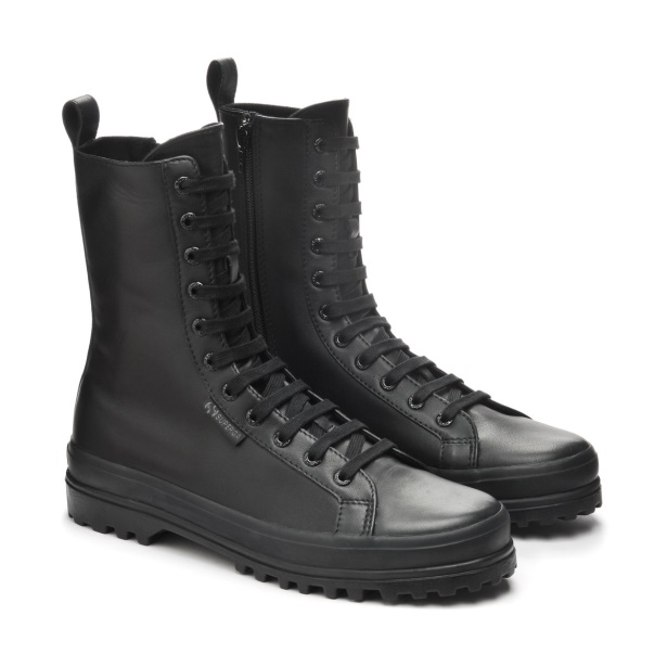 CA Superga 2641 Alpina High Nappa Total Black Black