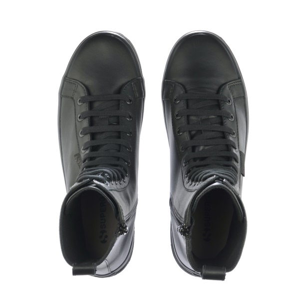 CA Superga 2641 Alpina High Nappa Total Black Black