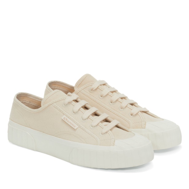 CA Superga 2630 Stripe Organic Canvas Beige Raw