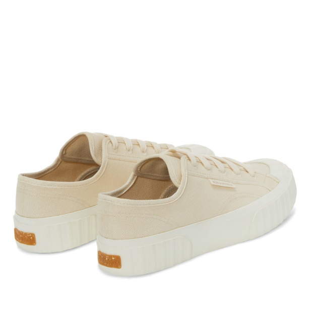 CA Superga 2630 Stripe Organic Canvas Beige Raw