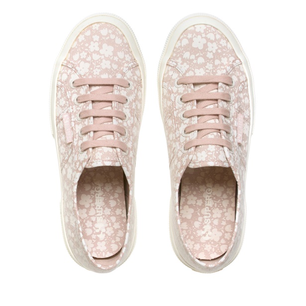 CA Superga 2750 Flower Print White Avorio-Pink Skin