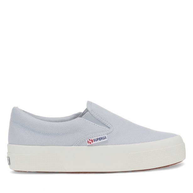 CA Superga 2740 Platform Slip On Grey Lilla-F Avorio
