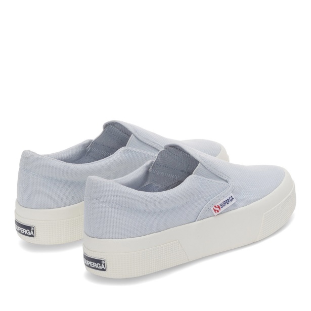 CA Superga 2740 Platform Slip On Grey Lilla-F Avorio