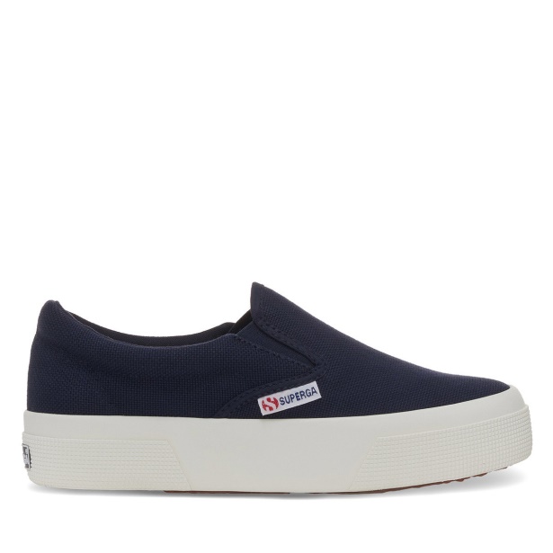 CA Superga 2740 Platform Slip On Navy-F Avorio