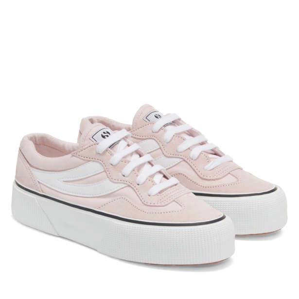 CA Superga 3041 Revolley Colourblock Platform Pink Ish-White
