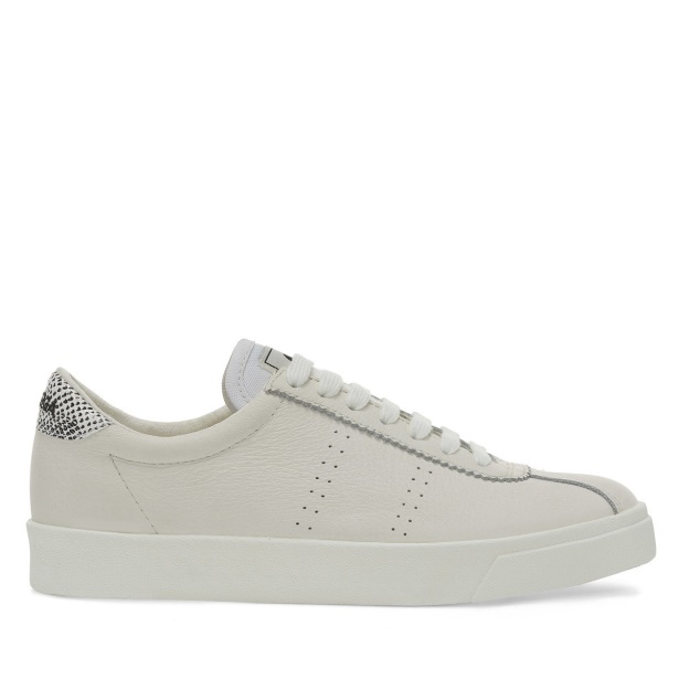 CA Superga 2843 Club S Micro Faux Snake White Avorio Black Snake