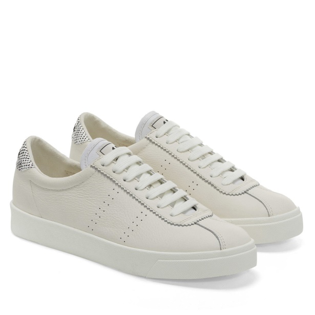 CA Superga 2843 Club S Micro Faux Snake White Avorio Black Snake